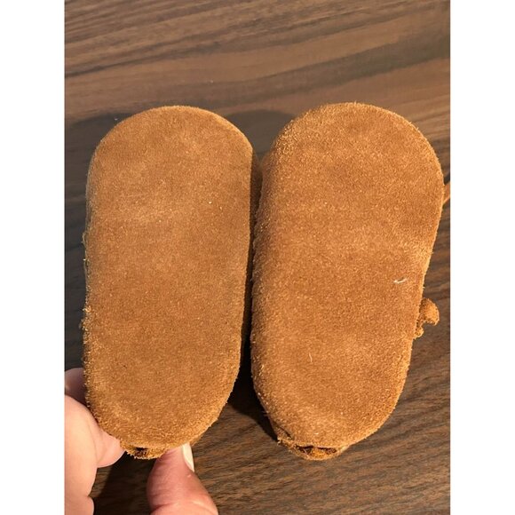 Minnetonka Moccasins Leather Braid Bootie - Brown - Infant Size 2 - Picture 4 of 6